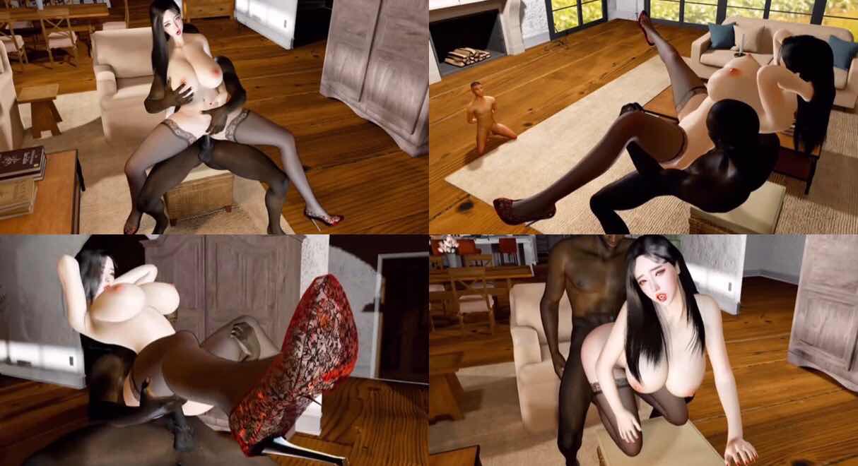 3D动画极品美乳黑丝长腿御姐安琪大战黑人后入肛交吐舌头玩的很嗨4-极品