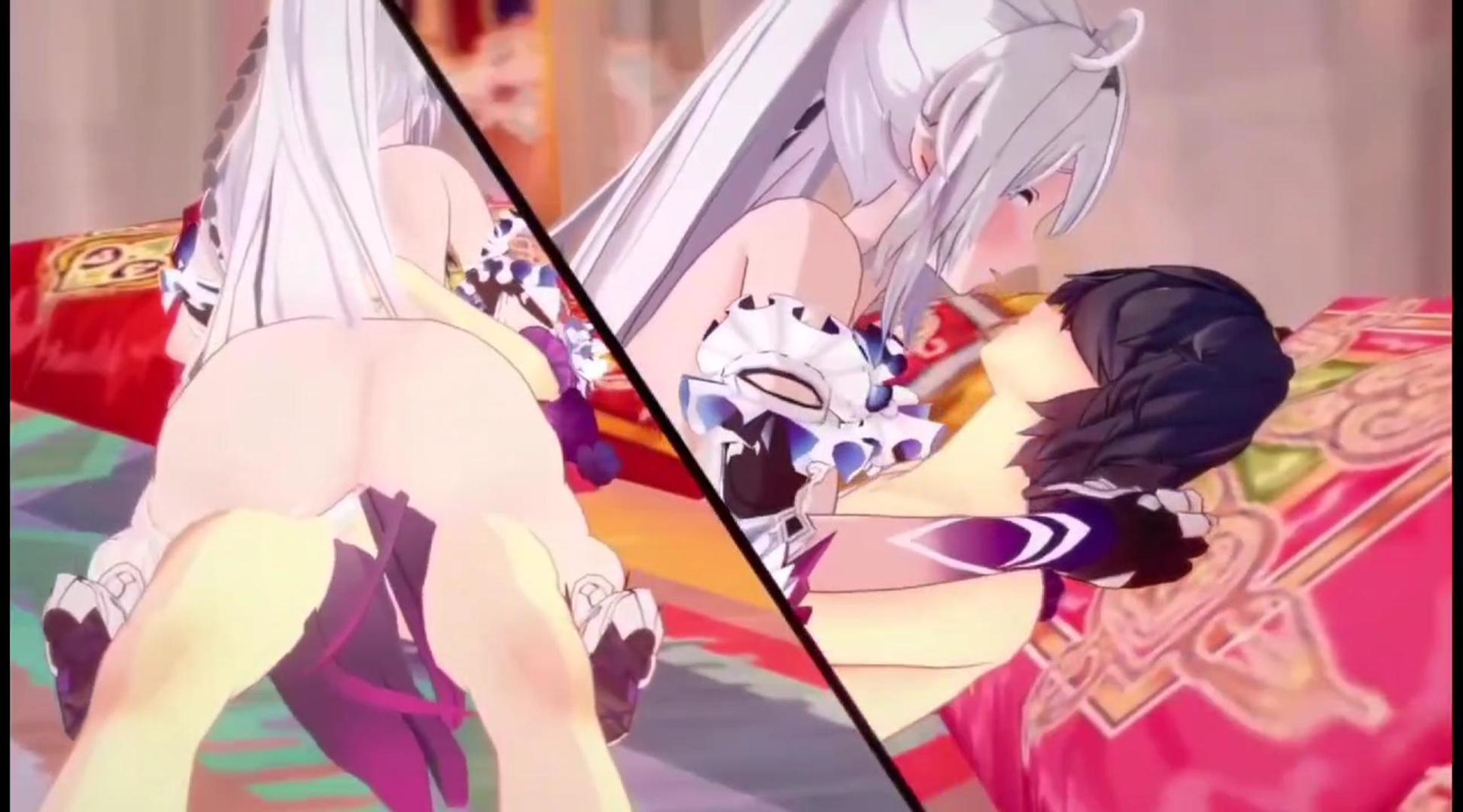 MMD同人白发御姐激情啪啪-极品