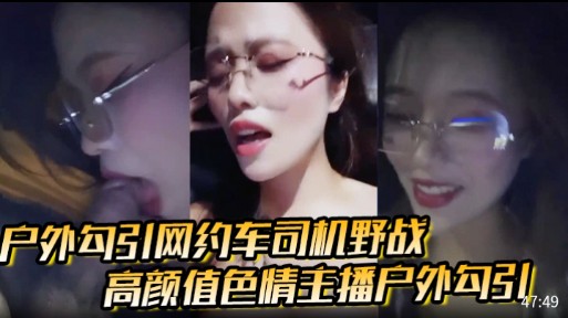 户外勾引网约车同机野战高颜值色情主播户外勾引-极品